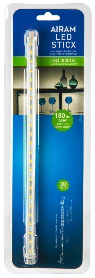Airam Led Sticx Valaisin 30 Cm 180 Lm 3000k