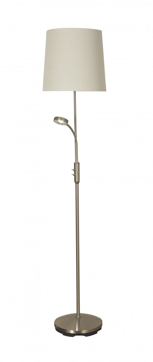 Aneta Kvist Lattiavalaisin + Led Lukuvalo Teräs Valkoinen