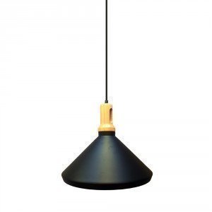 Black Wide Cone LED Pendant