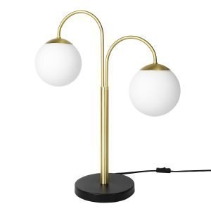 Broste Copenhagen Caspa 2 Pöytävalaisin Messinki / Valkoinen