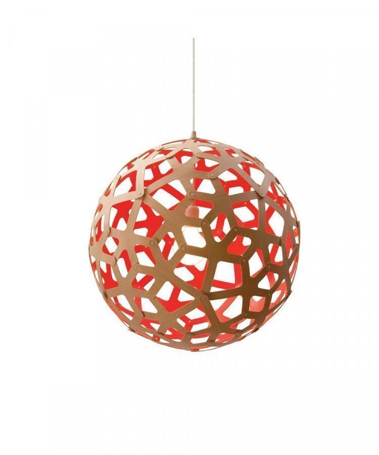 David Trubridge Coral Riippuvalaisin Punainen Ø120