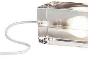 Design House Stockholm Block valaisin + tekstiilipäällysteinen johto valkoinen