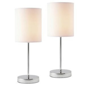 Dubblett Pöytävalaisimet 2-Pakkaus Valkoinen