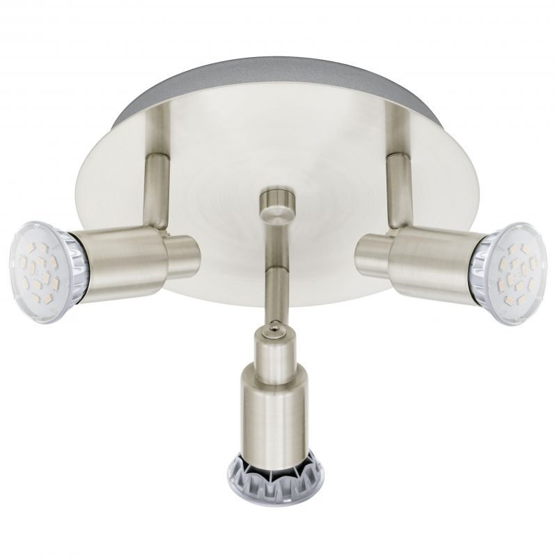 Eglo Kattovalaisin LED ERIDAN 3-osainen harjattu teräs