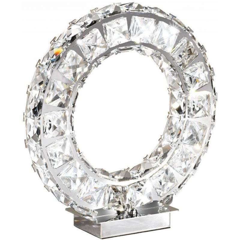 Eglo LED-Pöytävalaisin Toneria kromi kristalli