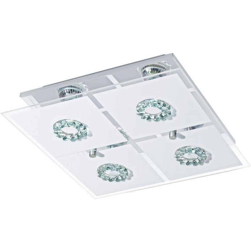 Eglo Plafondi Roncato 4-osainen kromi kristalli