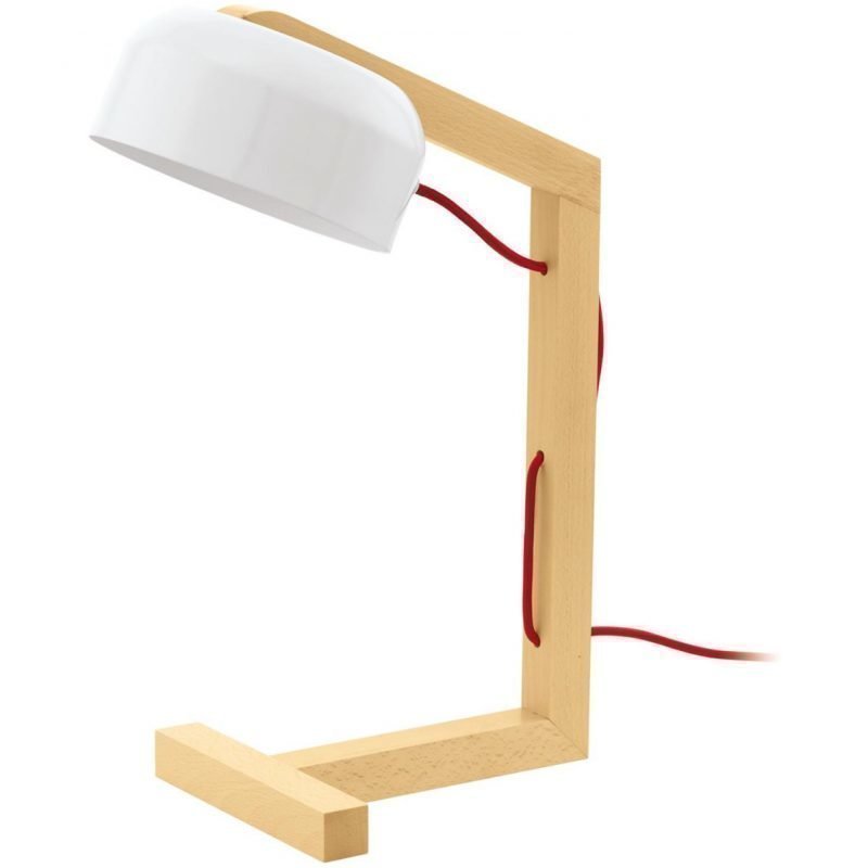 Eglo Pöytävalaisin Gizzera valkoinen puu välikytkin