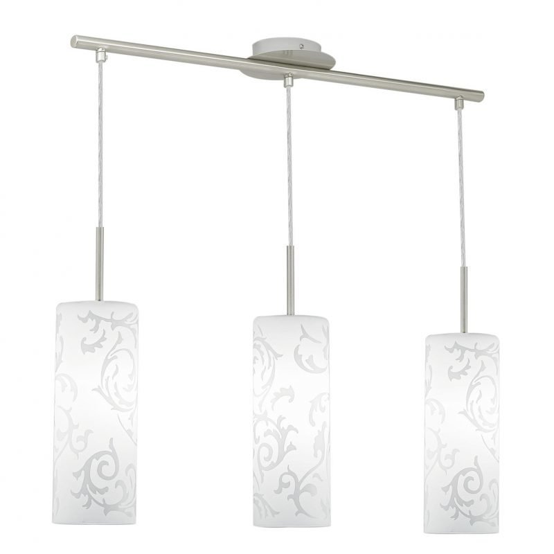 Eglo Riippuvalaisin AMADORA 3-osainen valkoinen printtilasi
