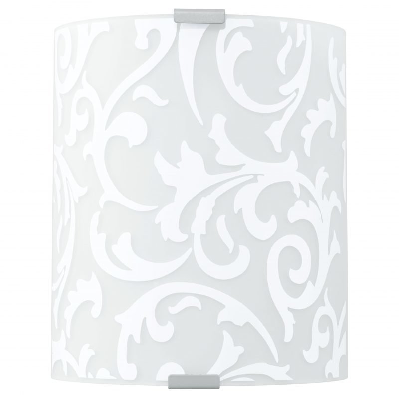 Eglo Seinävalaisin GRAFIK koristeltu lasi valkoinen