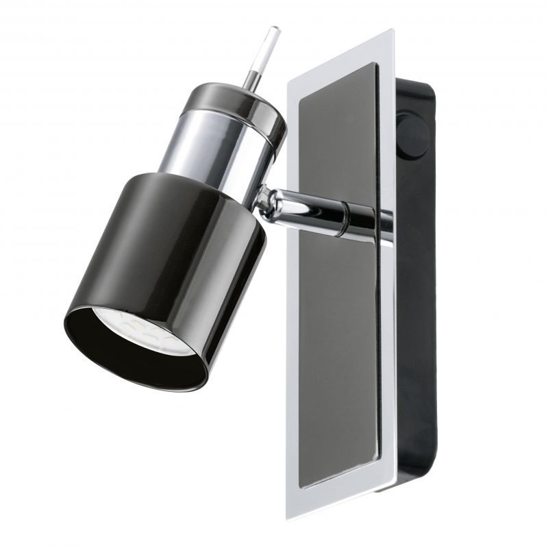 Eglo Seinävalaisin LED DAVIDA 1 valokytkimellä musta