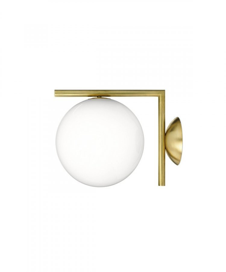 Flos Ic C / W1 Seinävalaisin / Kattovalaisin Messinki