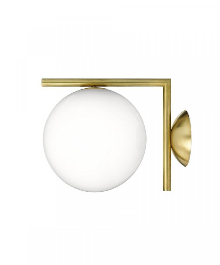 Flos Ic C / W2 Seinävalaisin / Kattovalaisin Messinki