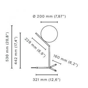 Flos Ic T1 Pöytävalaisin High Kromi