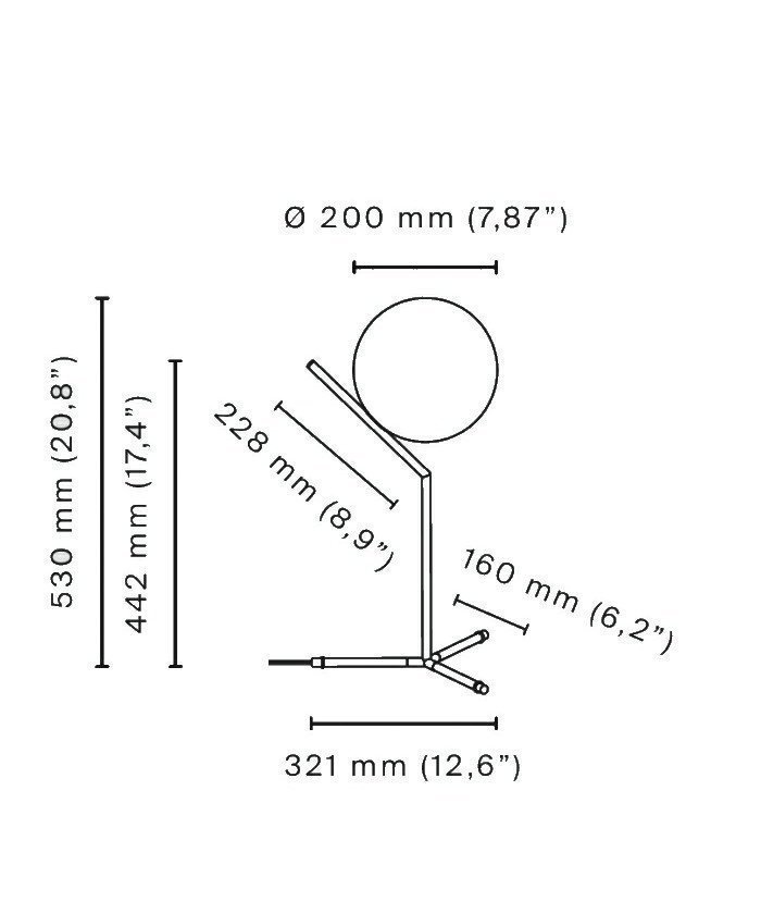 Flos Ic T1 Pöytävalaisin High Kromi