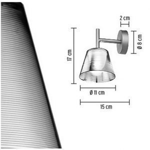 Flos Romeo Babe K W Seinävalaisin Alu Hopea