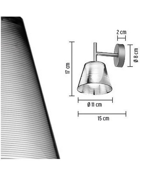 Flos Romeo Babe K W Seinävalaisin Alu Hopea