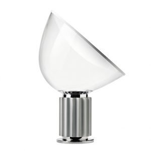 Flos Taccia Led Pöytävalaisin Alumiini / Valkoinen