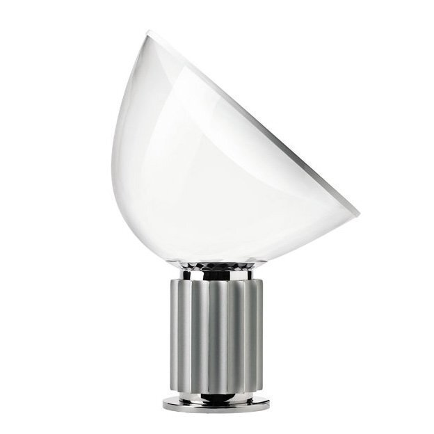 Flos Taccia Led Pöytävalaisin Alumiini / Valkoinen