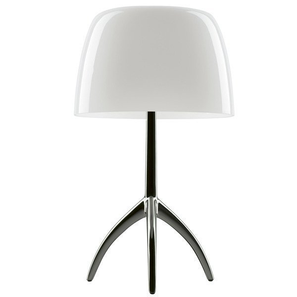 Foscarini Lumiere 05 Pöytävalaisin Iso Alumiini / Valkoinen