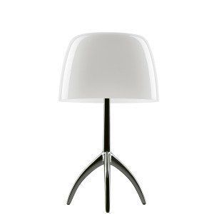 Foscarini Lumiere 05 Pöytävalaisin Pieni Alumiini / Valkoinen