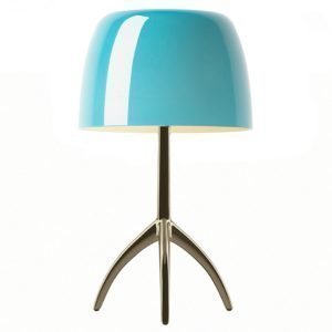 Foscarini Lumiere Pöytävalaisin Champagne / Turkoosi