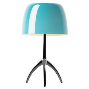 Foscarini Lumiere Pöytävalaisin Dimmer Musta Kromi / Turkoosi