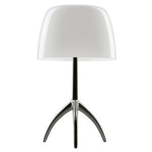 Foscarini Lumiere Pöytävalaisin Musta Kromi / Valkoinen
