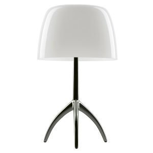 Foscarini Lumiere Pöytävalaisin Musta Kromi / Valkoinen