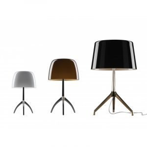 Foscarini Lumiere Xxs Pöytävalaisin Musta Kromi / Valkoinen