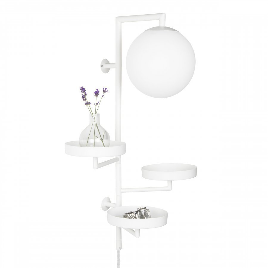 Globen Lighting Astoria Seinävalaisin Valkoinen