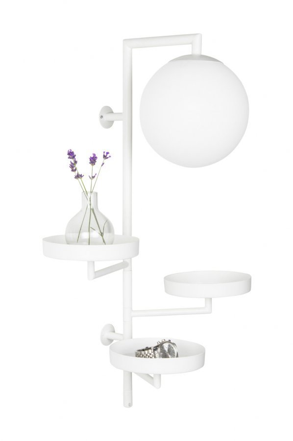 Globen Lighting Astoria Seinävalaisin Valkoinen