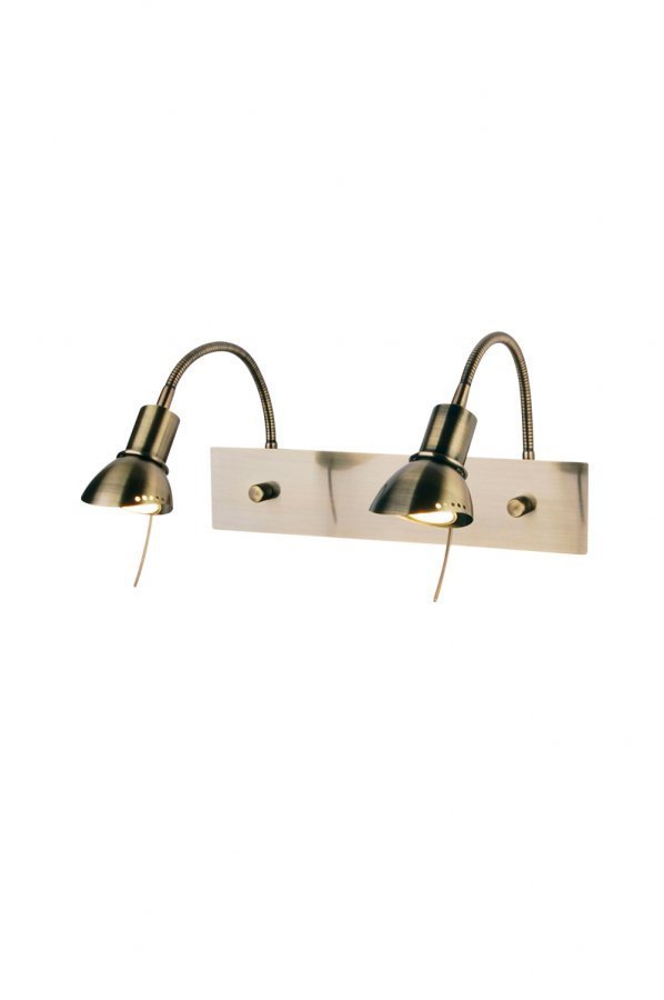 Globen Lighting Ingo 2 Seinävalaisin Antiikkimessinginvärinen Messinkiä