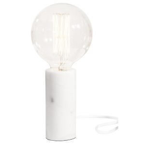Globen Lighting Marble Pöytävalaisin Valkoinen Marmori