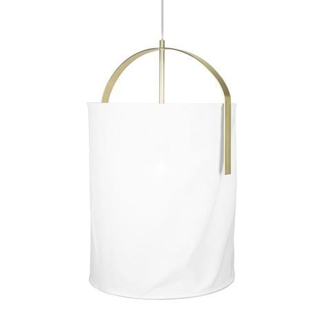 Globen Lighting Nest Kattovalaisin Valkoinen-Messinki