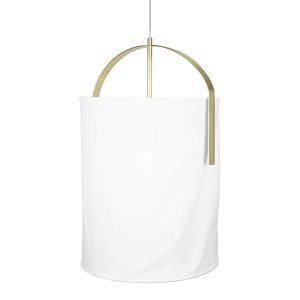 Globen Lighting Nest Riippuvalaisin Valkoinen / Messinki Ø35 Cm