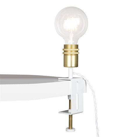 Globen Lighting Pinch Pöytävalaisin Valkoinen-Messinki