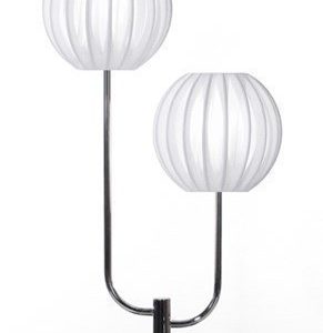 Globen Lighting Pöytävalaisin Muovinarulla Duo Valkoinen / Kromi