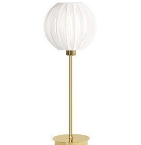 Globen Lighting Pöytävalaisin Muovinarulla Valkoinen / Messinki