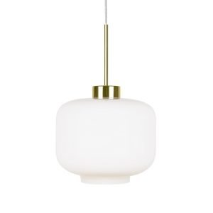 Globen Lighting Ritz Riippuvalaisin Valkoinen / Messinki