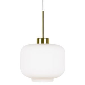 Globen Lighting Ritz Riippuvalaisin Valkoinen / Messinki Ø25 Cm