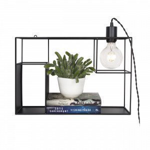 Globen Lighting Shelfie Seinävalaisin / Hylly Musta