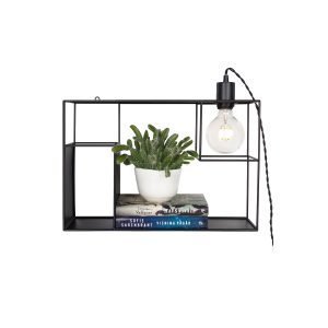 Globen Lighting Shelfie Seinävalaisin Musta