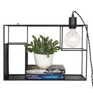Globen Lighting Shelfie Seinävalaisin Musta