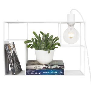 Globen Lighting Shelfie Seinävalaisin Valkoinen