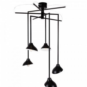 Globen Lighting Shift 5 Kattovalaisin Musta Musta