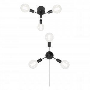 Globen Lighting Supernova Plafondi Musta