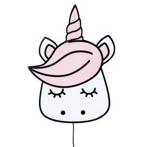 Globen Lighting Unicorn Seinävalaisin Vaaleanpunainen