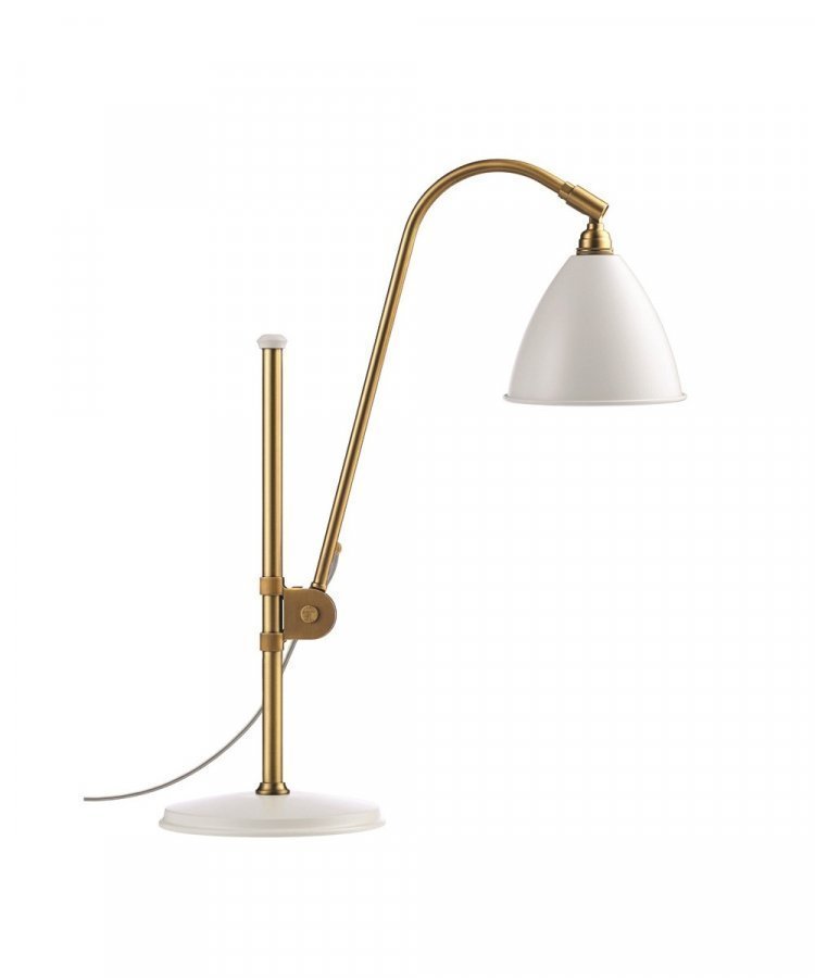 Gubi Bestlite Bl1 Pöytävalaisin Ø16 Messinki / Matta Valkoinen