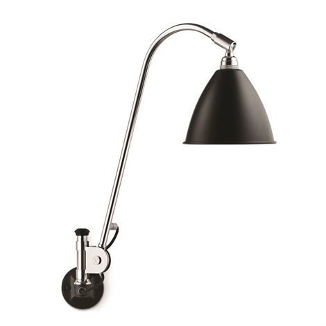 Gubi Bestlite Bl6 Seinävalaisin Kiinteään Asennukseen Musta-Kromi