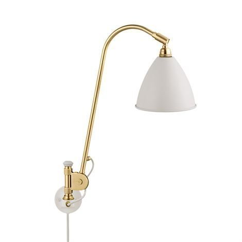 Gubi Bestlite Bl6 Seinävalaisin Mattavalkoinen-Messinki